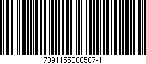 Código de barras (EAN, GTIN, SKU, ISBN): '7891155000587-1'
