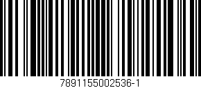 Código de barras (EAN, GTIN, SKU, ISBN): '7891155002536-1'