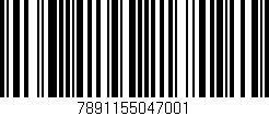 Código de barras (EAN, GTIN, SKU, ISBN): '7891155047001'