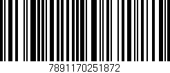 Código de barras (EAN, GTIN, SKU, ISBN): '7891170251872'