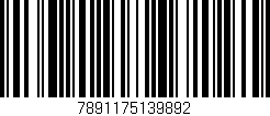 Código de barras (EAN, GTIN, SKU, ISBN): '7891175139892'