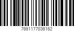 Código de barras (EAN, GTIN, SKU, ISBN): '7891177038162'