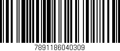 Código de barras (EAN, GTIN, SKU, ISBN): '7891186040309'