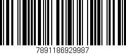 Código de barras (EAN, GTIN, SKU, ISBN): '7891186929987'