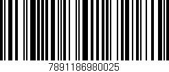 Código de barras (EAN, GTIN, SKU, ISBN): '7891186980025'