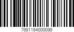 Código de barras (EAN, GTIN, SKU, ISBN): '7891194000098'