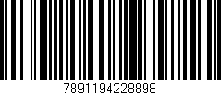 Código de barras (EAN, GTIN, SKU, ISBN): '7891194228898'