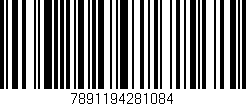 Código de barras (EAN, GTIN, SKU, ISBN): '7891194281084'