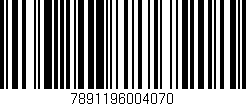 Código de barras (EAN, GTIN, SKU, ISBN): '7891196004070'
