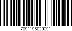 Código de barras (EAN, GTIN, SKU, ISBN): '7891196020391'