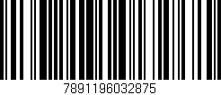 Código de barras (EAN, GTIN, SKU, ISBN): '7891196032875'