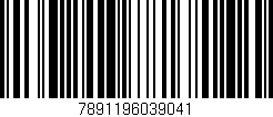 Código de barras (EAN, GTIN, SKU, ISBN): '7891196039041'