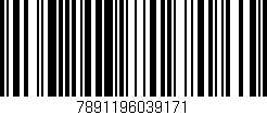 Código de barras (EAN, GTIN, SKU, ISBN): '7891196039171'