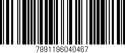 Código de barras (EAN, GTIN, SKU, ISBN): '7891196040467'