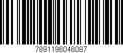 Código de barras (EAN, GTIN, SKU, ISBN): '7891196046087'