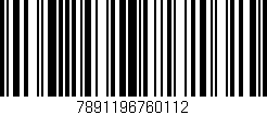 Código de barras (EAN, GTIN, SKU, ISBN): '7891196760112'