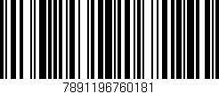 Código de barras (EAN, GTIN, SKU, ISBN): '7891196760181'