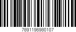 Código de barras (EAN, GTIN, SKU, ISBN): '7891196980107'