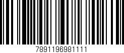 Código de barras (EAN, GTIN, SKU, ISBN): '7891196981111'