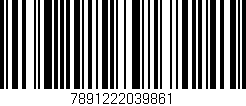 Código de barras (EAN, GTIN, SKU, ISBN): '7891222039861'