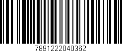 Código de barras (EAN, GTIN, SKU, ISBN): '7891222040362'