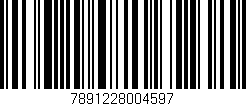 Código de barras (EAN, GTIN, SKU, ISBN): '7891228004597'