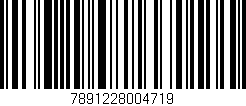 Código de barras (EAN, GTIN, SKU, ISBN): '7891228004719'