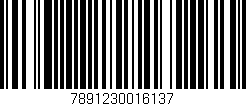 Código de barras (EAN, GTIN, SKU, ISBN): '7891230016137'