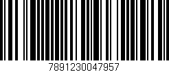Código de barras (EAN, GTIN, SKU, ISBN): '7891230047957'