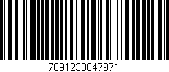 Código de barras (EAN, GTIN, SKU, ISBN): '7891230047971'