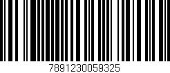 Código de barras (EAN, GTIN, SKU, ISBN): '7891230059325'