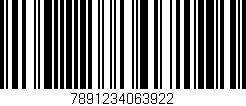Código de barras (EAN, GTIN, SKU, ISBN): '7891234063922'