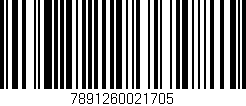 Código de barras (EAN, GTIN, SKU, ISBN): '7891260021705'