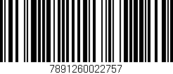 Código de barras (EAN, GTIN, SKU, ISBN): '7891260022757'