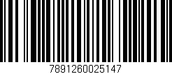 Código de barras (EAN, GTIN, SKU, ISBN): '7891260025147'