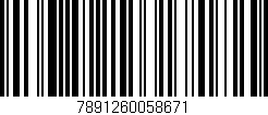 Código de barras (EAN, GTIN, SKU, ISBN): '7891260058671'