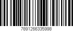 Código de barras (EAN, GTIN, SKU, ISBN): '7891266335998'