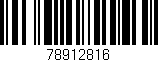 Código de barras (EAN, GTIN, SKU, ISBN): '78912816'