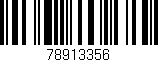 Código de barras (EAN, GTIN, SKU, ISBN): '78913356'