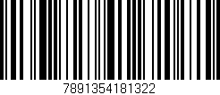 Código de barras (EAN, GTIN, SKU, ISBN): '7891354181322'