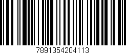 Código de barras (EAN, GTIN, SKU, ISBN): '7891354204113'