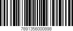 Código de barras (EAN, GTIN, SKU, ISBN): '7891356000898'