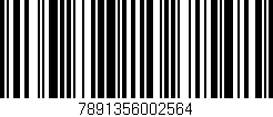 Código de barras (EAN, GTIN, SKU, ISBN): '7891356002564'