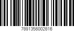 Código de barras (EAN, GTIN, SKU, ISBN): '7891356002816'