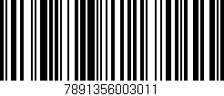 Código de barras (EAN, GTIN, SKU, ISBN): '7891356003011'