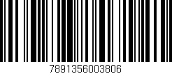 Código de barras (EAN, GTIN, SKU, ISBN): '7891356003806'