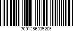 Código de barras (EAN, GTIN, SKU, ISBN): '7891356005206'