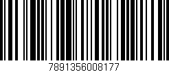 Código de barras (EAN, GTIN, SKU, ISBN): '7891356008177'