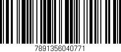 Código de barras (EAN, GTIN, SKU, ISBN): '7891356040771'