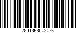 Código de barras (EAN, GTIN, SKU, ISBN): '7891356043475'